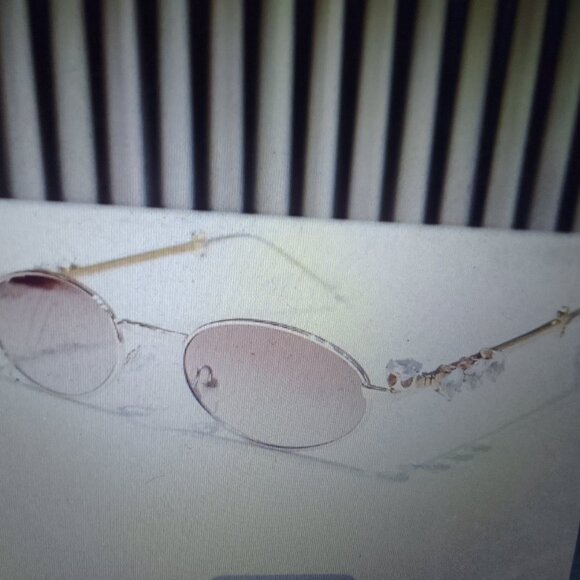 Bundle gift&luxury exquisite silver/white gold sunglass w decorative handles NWT main image 4